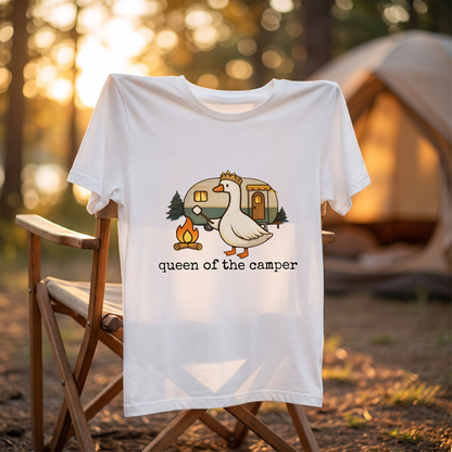 キャンプの女王 アヒル Tシャツ - CAMPMODE | キャンプ女子 ウェア