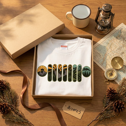 アウトドア Tシャツ キャンプ 登山 山 レトロ 自然 イラスト メンズ レディース おしゃれ 人気
