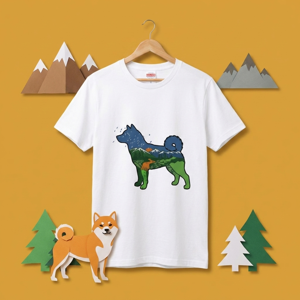 犬好き・キャンプ愛好者必見！柴犬デザインTシャツ | CAMPMODE