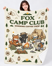 Fox Camp Coffee Crew キツネたちのキャンプデザイン | Blanket