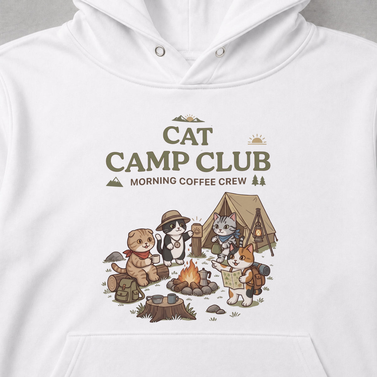 CAT CAMP CLUB 猫 キャンプパーカー