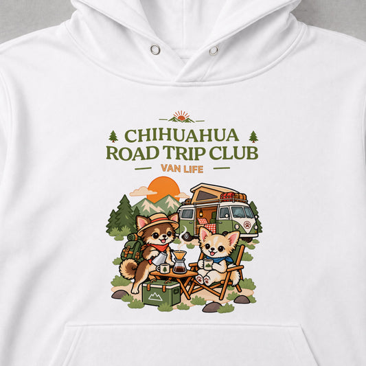 Chihuahua Van Life Club バンライフを楽しむチワワ | パーカー | フロントのみプリント