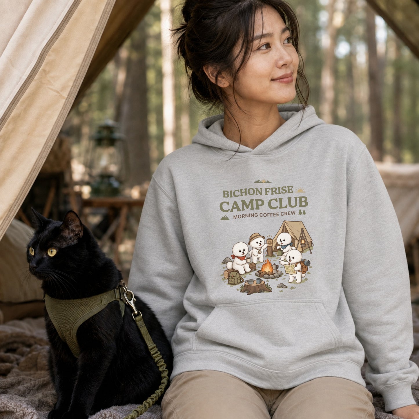 BICHON FRISE CAMP CLUB ビション・フリーゼ キャンプパーカー