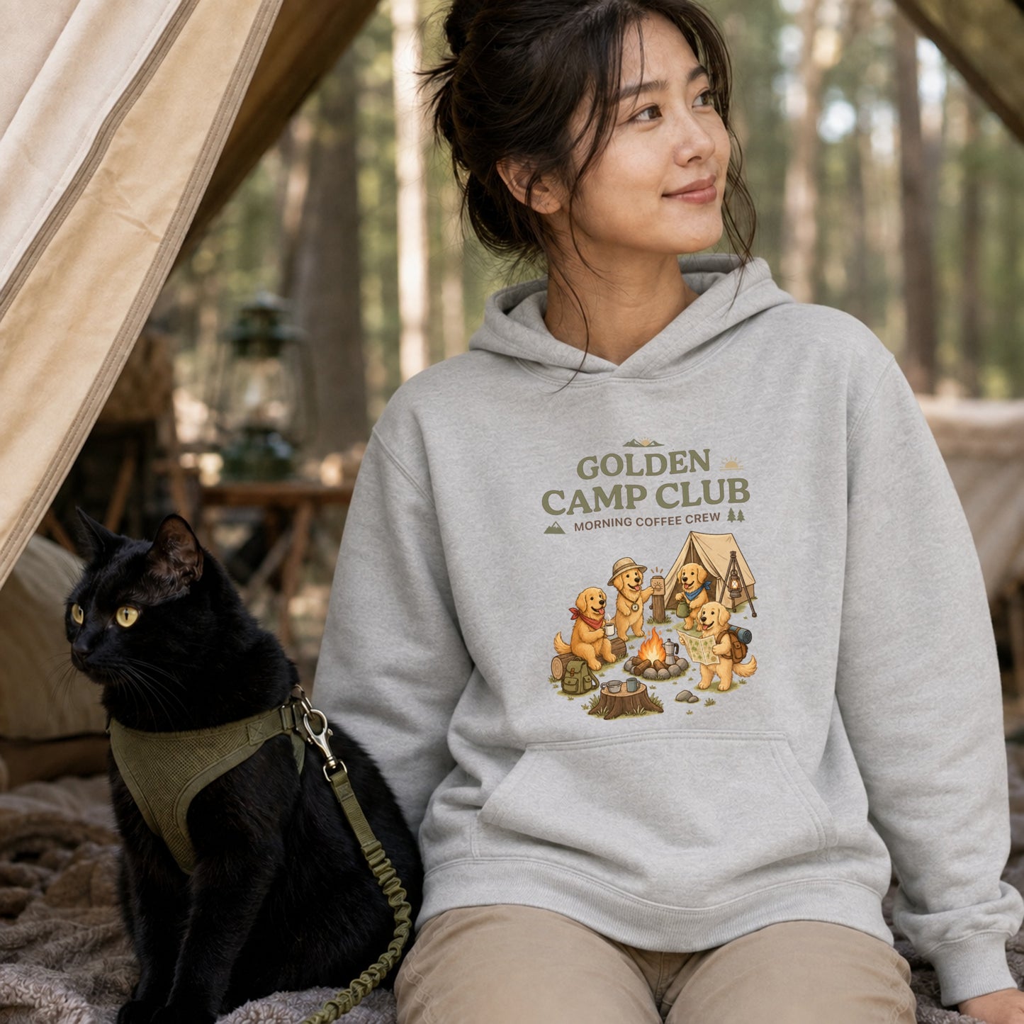 GOLDEN CAMP CLUB ゴールデンレトリバー キャンプパーカー